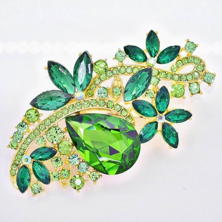 Брошь "Изумруды вселенной" 910443 фото | Brulik
