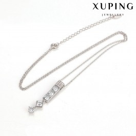 Цепь с кулоном Xuping 43618-белые фианиты