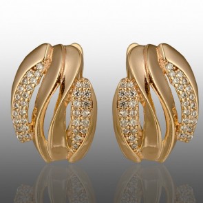 Позолочені сережки Xuping 24319 фото | Brulik