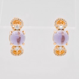 Яркие серьги Xuping 10-2070 - фиолетовый