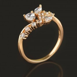 Позолоченное кольцо XP 1887-белый