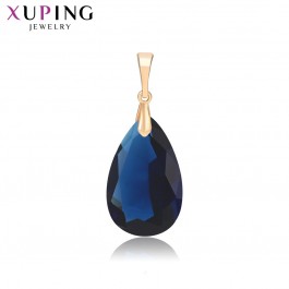  Позолоченный кулон  Xuping 35964- синий фианит