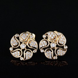 Позолоченные серьги-гвоздики 2689