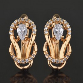 Позолоченные серьги  XP 2962-белый