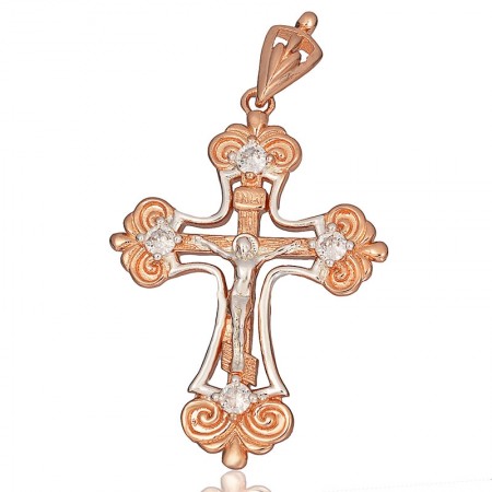 Позолоченный крестик Fallon 96201202 фото | Brulik