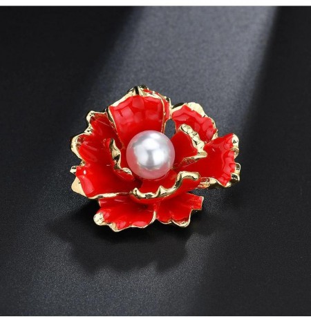 Брошь  8060-красный фото | Brulik