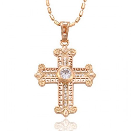 Крестик с фианитами Xuping 32257 фото | Brulik