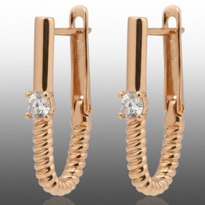 Позолочені сережки Xuping 24652 фото | Brulik