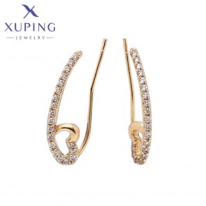 Позолочени сережки каффи Xuping 24678 фото | Brulik