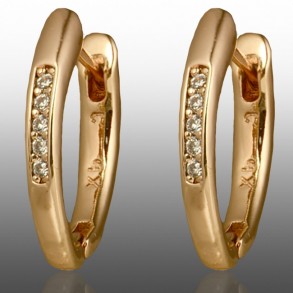 Позолочені сережки  Xuping 24221 фото | Brulik