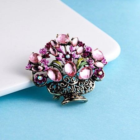 Брошь  8156-розовый фото | Brulik
