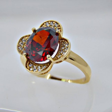 Кольцо "Мерцание"  11263 - красный фото | Brulik