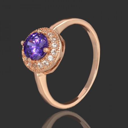 Позолоченное кольцо Fallon 83200147-фиолетовый фото | Brulik