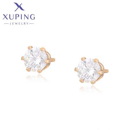 Позолочені сережки гвоздики Xuping X000458562 фото | Brulik