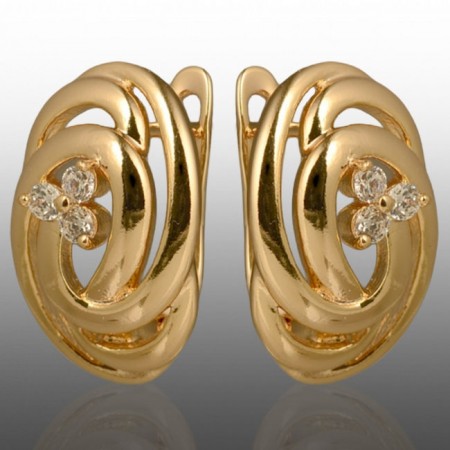 Позолочені сережки  Xuping 24722 фото | Brulik
