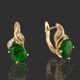 Позолоченные серьги XP 9525-зеленый