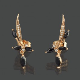 Позолоченные серьги XP 9704-черный