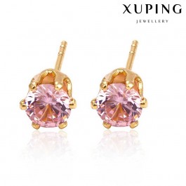 Позолоченные серьги гвоздики Xuping 21221 - розовый