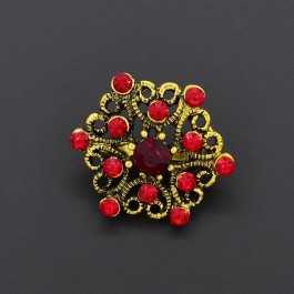 Прекрасная брошь с красными фианитами Xuping DA 942-94