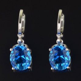 Позолоченные серьги XP 9071-голубой