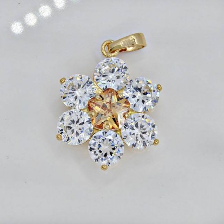 Кулон "Роскошный цветок"  31215-шампань фото | Brulik