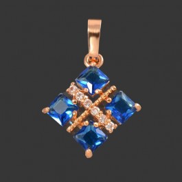 Позолоченный кулон  Fallon 8624556-синий