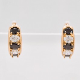 Чудесные серьги оптом 10-2047 - черно-белый