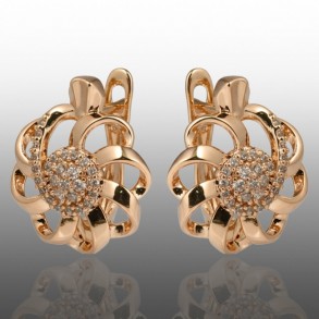 Позолочені сережки Xuping 24648 фото | Brulik