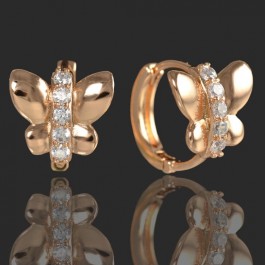 Позолоченные серьги  