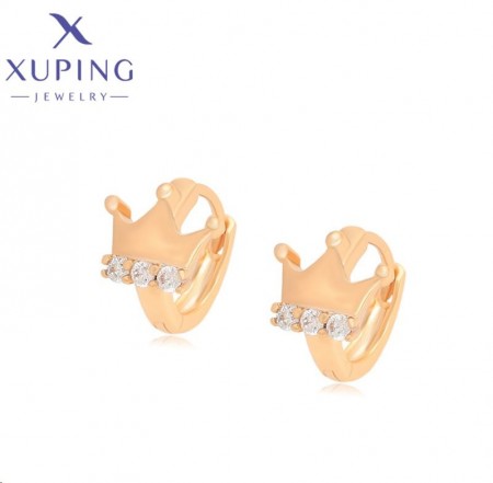 Позолочені дитячі сережки "Корона" Xuping S00169443 фото | Brulik