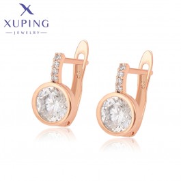 Позолочені сережки рожева позолота Xuping 14E2570902