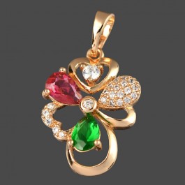  Позолоченный кулон  Xuping 3594-цветные фианиты
