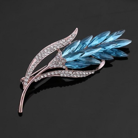 Брошь XP 8039-голубой фото | Brulik