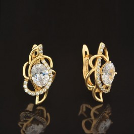 Позолочены серьги XP 9564-белый