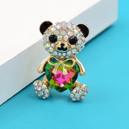 Брошь "Мишка" 8500-мультиколор фото | Brulik