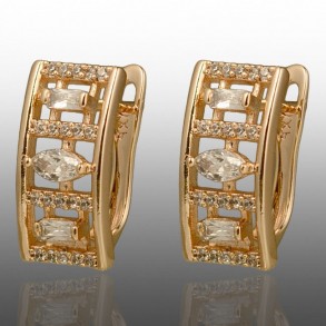 Позолочені сережки  Xuping 24748 фото | Brulik