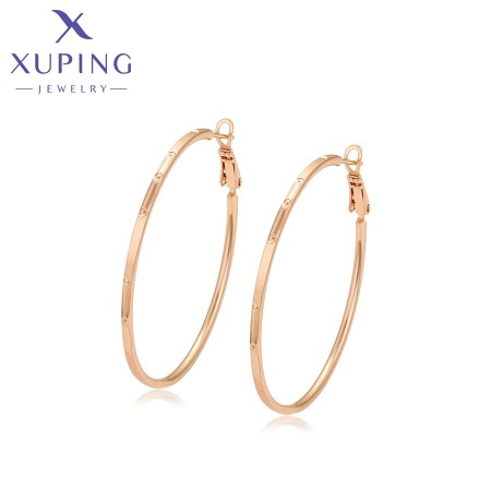 Позолочені сережки кільця  Xuping(M&L) 14E2341714-45 фото | Brulik