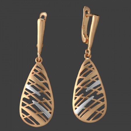 Позолоченные серьги Fallon 92100603 фото | Brulik