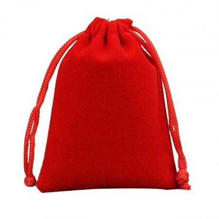 Бархатные красные мешочки для бижутерии 5*7 фото | Brulik