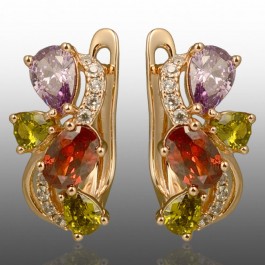 Позолочені сережки  Xuping 24763-мультиколор