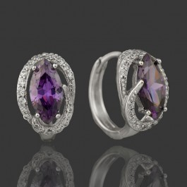 Серьги XP 20244-фиолетовый