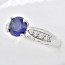 Блестящее элитное  кольцо 13025-синий фото | Brulik