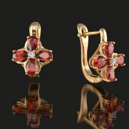 Позолоченные серьги XP 2304-красный
