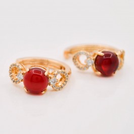 Яркие серьги Xuping 10-2070 - красный
