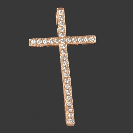 Позолоченный крест Fallon 86201108 фото | Brulik