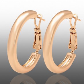 Позолочені сережки-кільця Xuping S00154110 фото | Brulik