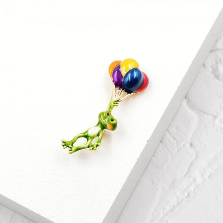 Брошь " Лягушка" 8829 фото | Brulik