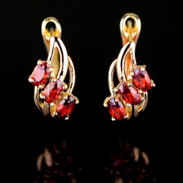 Позолоченные серьги XP 9521-красный