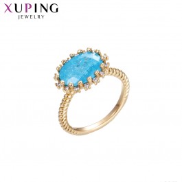 Позолочена каблучка  Xuping 15379-голубий