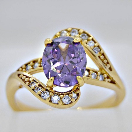 Нарядное кольцо XP 10983 - фиолетовый фото | Brulik